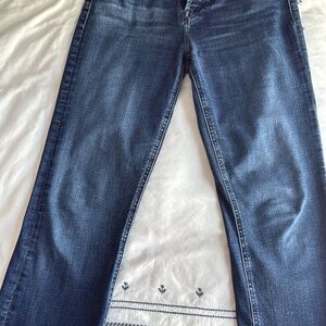 MOTHER Dark Blue Ankle Jeans